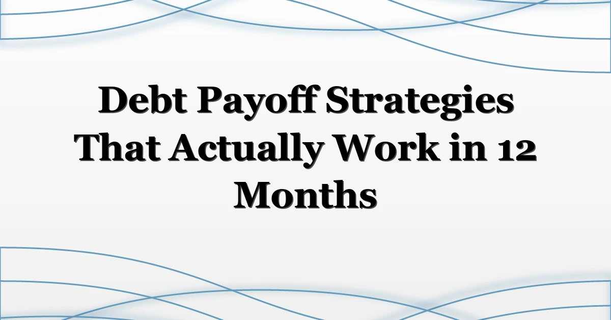 Debt Payoff Strategies That Actually Work in 12 Months
