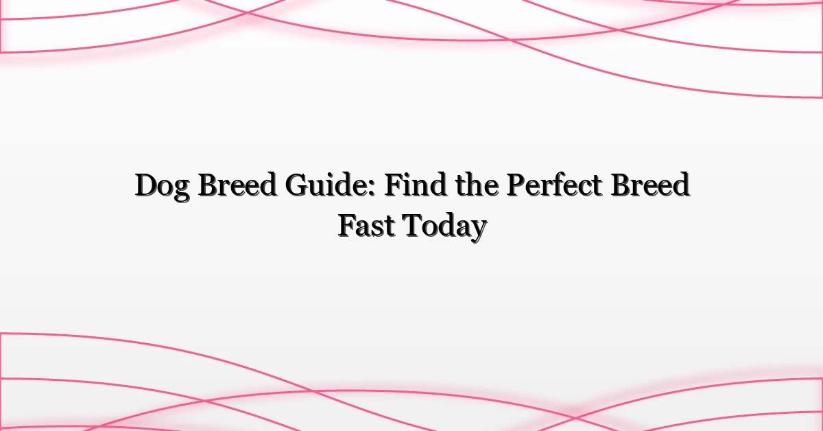 Dog Breed Guide: Find the Perfect Breed Fast Today