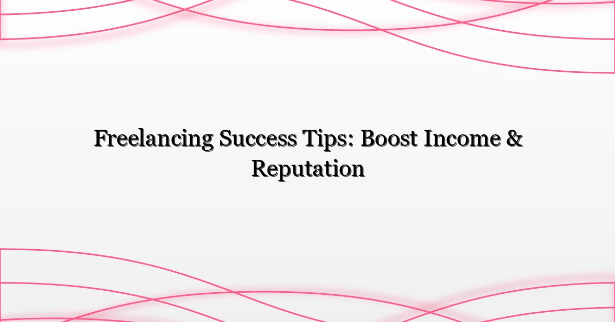 Freelancing Success Tips: Boost Income & Reputation