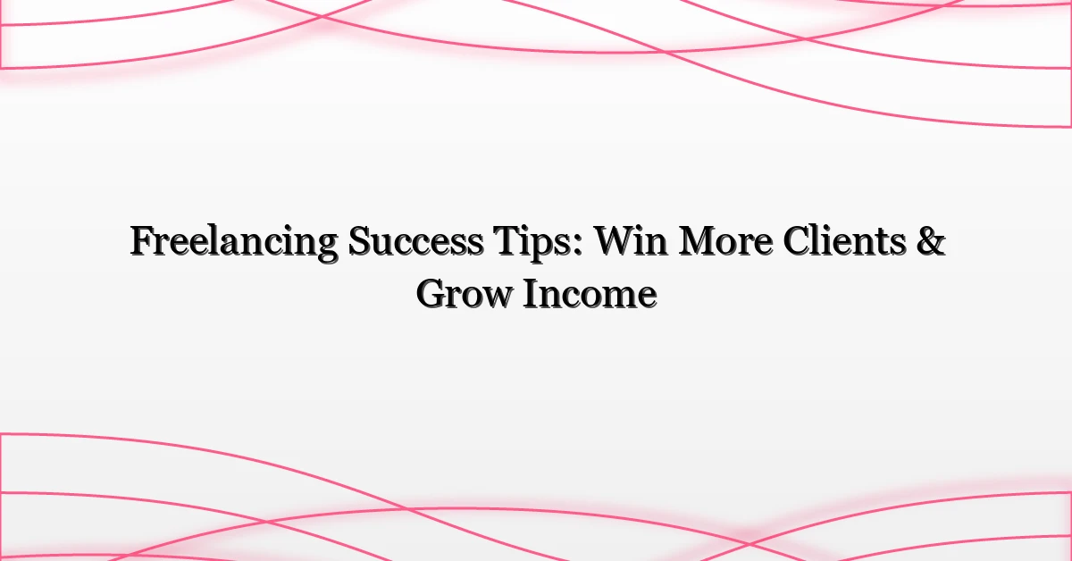 Freelancing Success Tips: Win More Clients & Grow Income