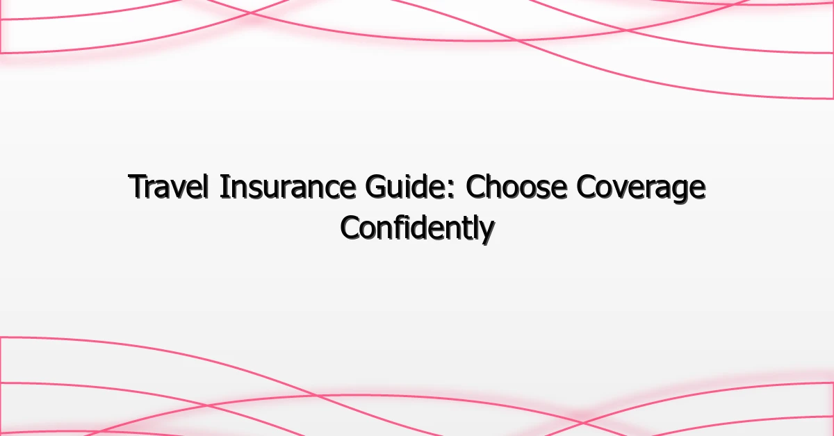 Travel Insurance Guide: Choose Coverage Confidently